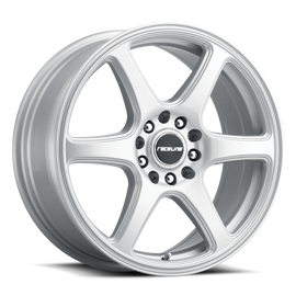 Raceline 146S Matrix 14x5.5in / 4x100/4x114.3 BP / 35mm Offset / 72.62mm Bore - Gloss Silver Wheel