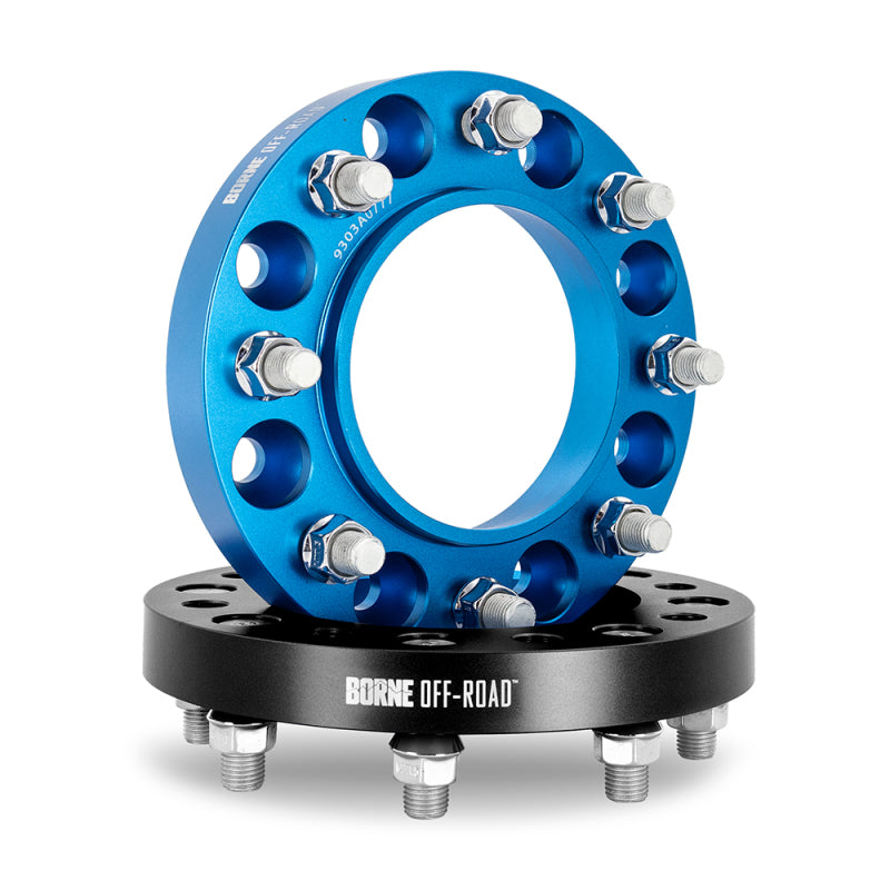 Mishimoto Borne Off-Road Wheel Spacers 8X165.1 121.3 45 M14 Blu