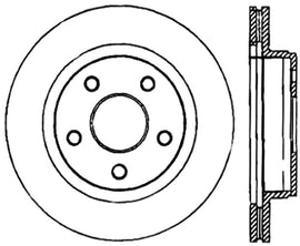 StopTech Power Slot 04-09 Dodge Durango / 10-18 Ram 1500 Front Right Sport Slotted Cryo Rotor
