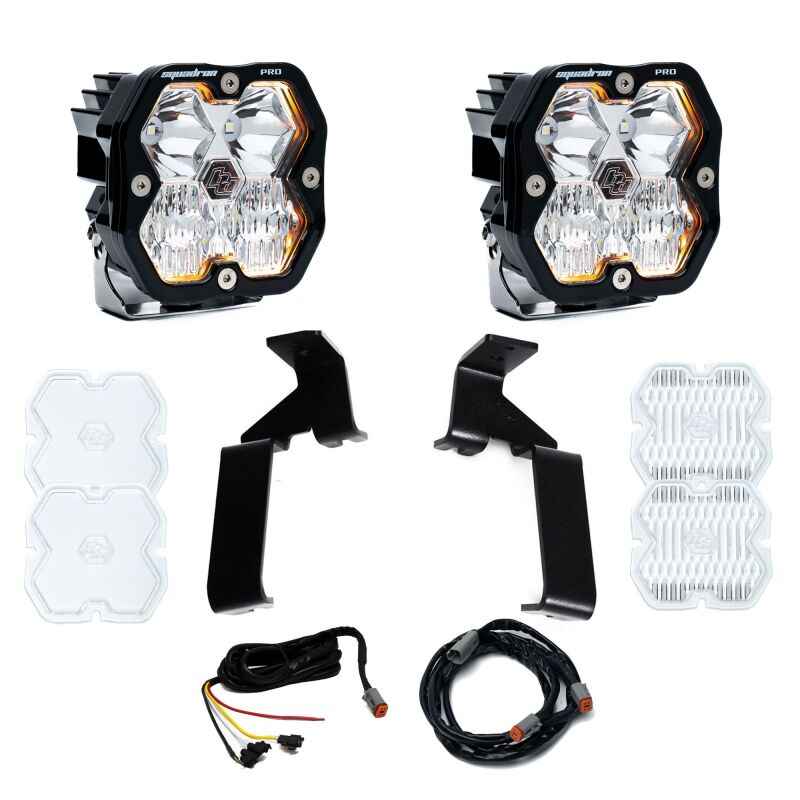 Baja Designs 21-25 Ford Raptor Squadron Pro 2.0 A-Pillar Kit (Driving/Combo) - Clear