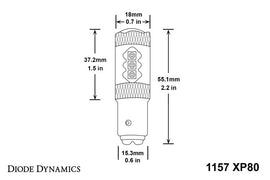 Diode Dynamics 1157 LED Bulb XP80 LED - Amber (Single)