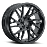 Method Raised MR801 20x10 / 6x5.5 BP / 10mm Offset / 106.25mm Bore - Gloss Black Milled Wheel