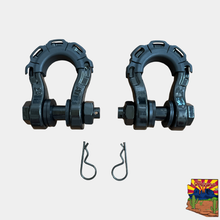 Load image into Gallery viewer, 3/4” Forged Steel D-shackle set (8T) (LIFE TIME WARRANTY*)