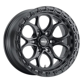 Weld 18x9 Ledge 6 6x135 ET00 BS 5.00 Satin Black / Satin Black Ring 87.1