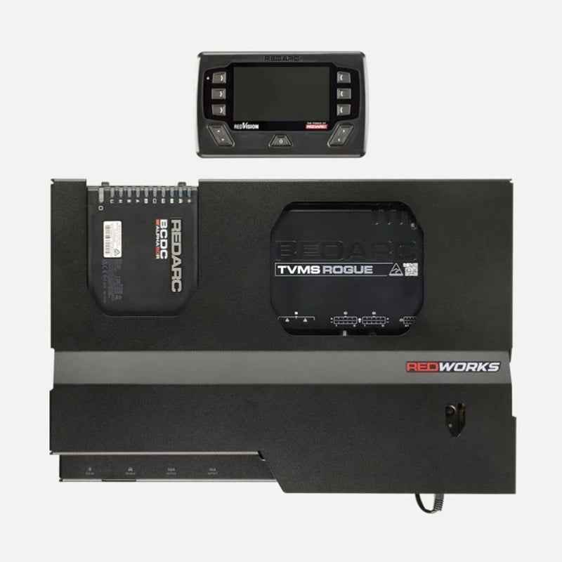 REDARC REDWorks Pioneer50 Power Panel w/50A BCDC Alpha R Battery Charger & TVMS Rogue