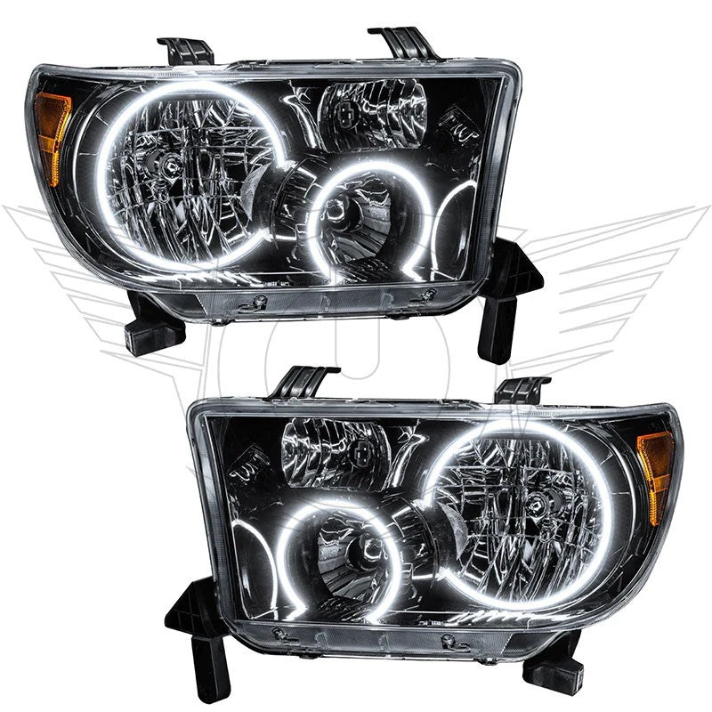 Oracle 07-11 Toyota Tundra Pre-Assembled Headlights - Black Housing - ColorSHIFT w/ BC1 Controller