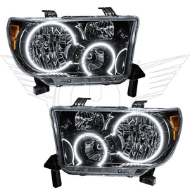 Oracle 07-11 Toyota Tundra Pre-Assembled Headlights - Black Housing - ColorSHIFT w/ BC1 Controller