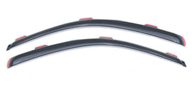 AVS smoke in-channel Ventvisor window deflectors installed on 2017-2026 Ford F-250 Super Duty standard cab, 2-piece set