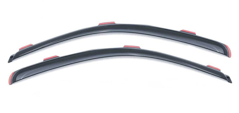 AVS smoke in-channel window deflectors installed on a 1997-2003 Ford F-150 Standard Cab, 2-piece set