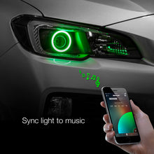 Load image into Gallery viewer, XK Glow 2x100mm - RGB Switchback Halo Million Color XKCHROME Smartphone App Controlled Kit