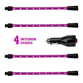 XK Glow Single Color XKGLOW UnderglowLED Accent Light Car/Truck Kit Pink - 4x8In
