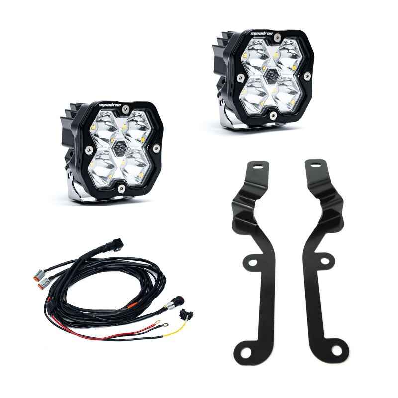 Baja Designs 19-24 Chevy Silverado 1500 Squadron Sport 2.0 A-Pillar Kit (Spot) - Clear