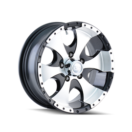 ION Type 136 14x6 / 5x114.3 BP / 0mm Offset / 83.82mm Hub Black/Machined Wheel