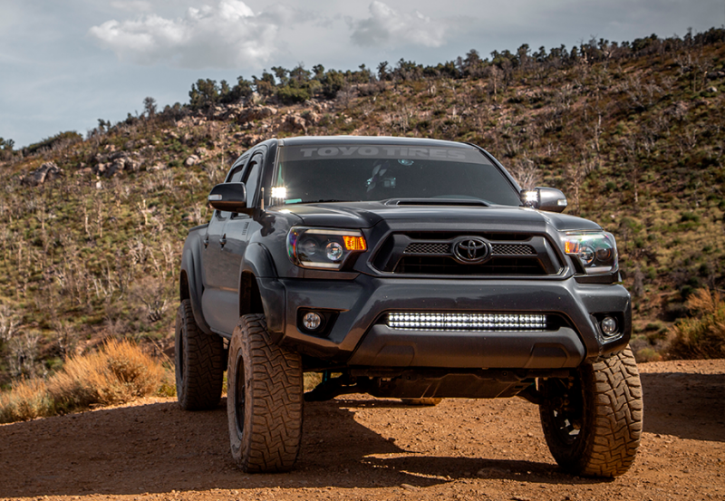 Cali Raised 05-15 Toyota Tacoma 32In Lower Bumper Flush Led Light Bar Kit - Brackets Only/No Switch