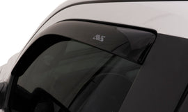AVS smoke in-channel Ventvisor window deflectors installed on a 1995-2004 Toyota Tacoma Access Cab, 2-piece set