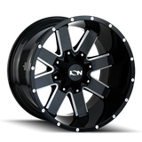 ION 141 20x9 / 8x170 BP / 0mm Offset / 125.2mm Hub Gloss Black Milled Wheel