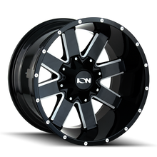 Load image into Gallery viewer, ION 141 17x9 / 8x165.1 BP / 18mm Offset / 130.8mm Hub Gloss Black Milled Wheel