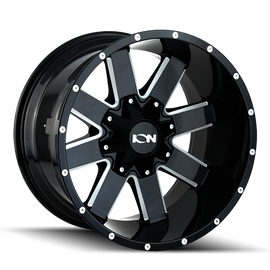 ION 141 18x9 / 8x165.1 BP / 18mm Offset / 125.2mm Hub Gloss Black Milled Wheel
