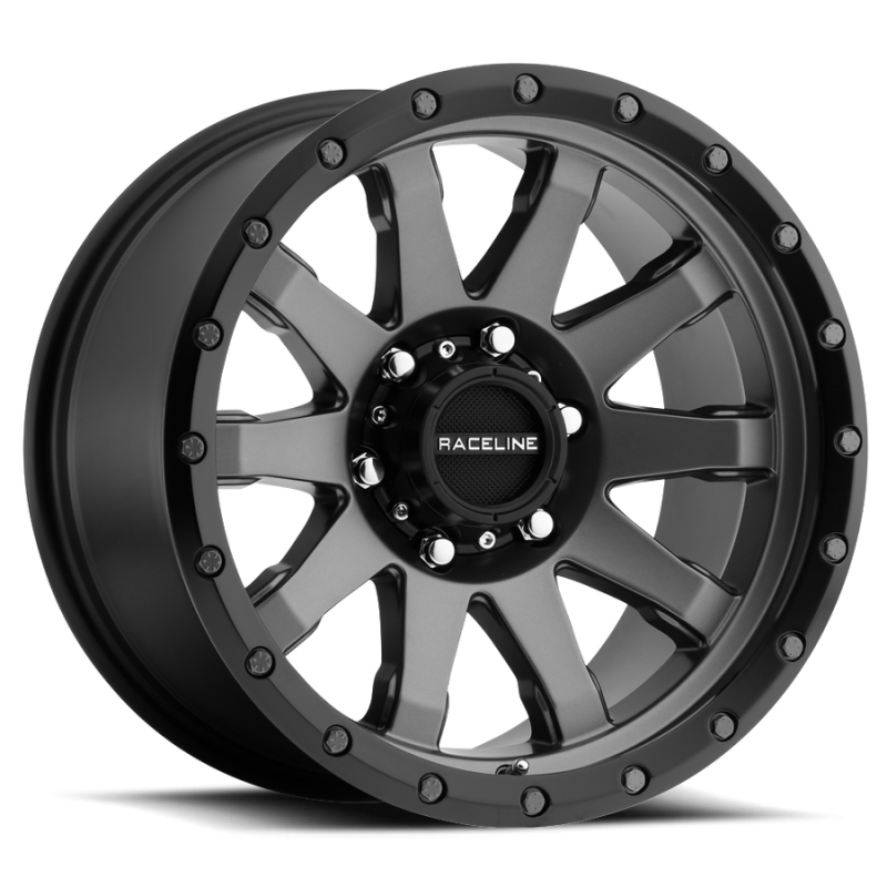 Raceline 934G Clutch 17x8.5in / 5x139.7 BP / 0mm Offset / 106.5mm Bore - Gunmetal Wheel