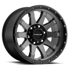 Load image into Gallery viewer, Raceline 934G Clutch 17x9in / 8x165.1 BP / -12mm Offset / 130.81mm Bore - Gunmetal Wheel