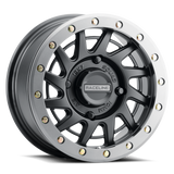 Raceline A12BG Squad 15x7in/4x137 BP/38mm Offset/110.18mm Bore - BLK & Gunmetal Ring Beadlock Wheel