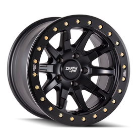 Dirty Life 9304 DT-2 20x9 / 5x139.7 BP / 12mm Offset / 87.1mm Hub Matte Black Wheel - Beadlock