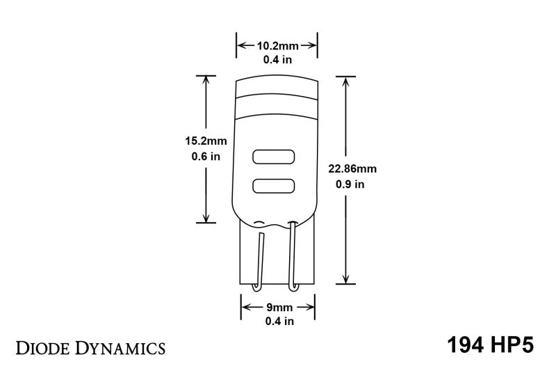 Diode Dynamics 194 LED Bulb HP5 LED Warm - White (Pair)