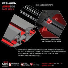 Load image into Gallery viewer, Go Rhino SRM500 Quad Rail Kit (For 65in. Long Rack) - Tex. Blk (Rails ONLY - Req. Platform)