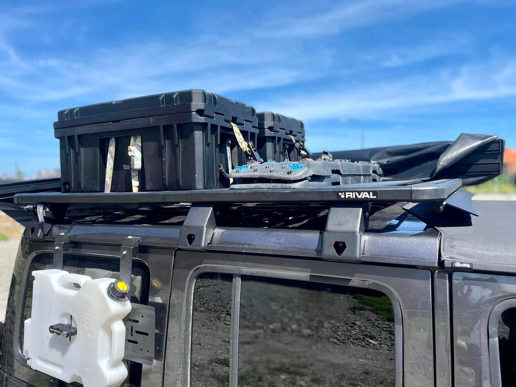 RIVAL Aluminum No-Drill Roof Rack 2018-2025 Jeep Wrangler JL 4-Door | 2020-2025 Jeep Gladiator