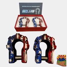 Load image into Gallery viewer, American Flag - 3/4'' Extreme duty Aluminum Shackle set (9T) - (LIFE TIME WARRANTY*)
