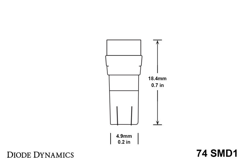 Diode Dynamics 74 SMD1 LED - Blue (Single)