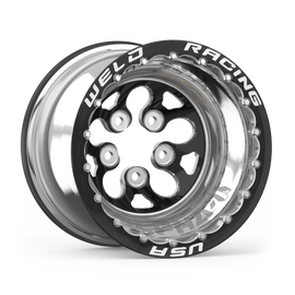 Weld Alpha-1 15x16 / 5x4.75 BP / 5in. BS Black Wheel - Black Double Beadlock