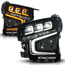 Load image into Gallery viewer, ANZO 21-23 Chevy Tahoe/Suburban LED Light Bar Style Headlights Black w/ Sequential DRL (Right Side)