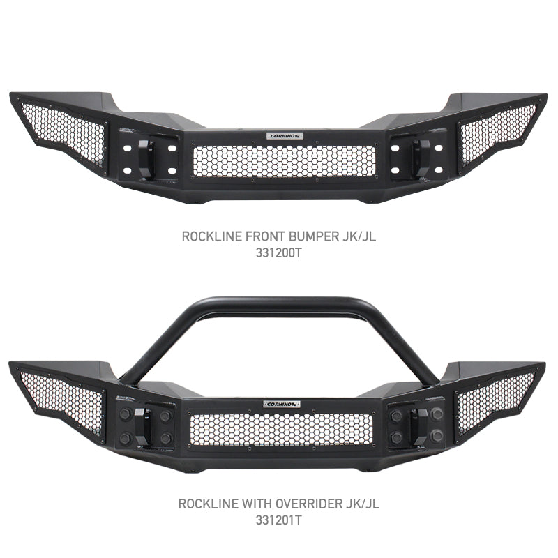 Go Rhino 07-20 Jeep Wrangler JL/JLU/JK/JKU/Gladiator JT Rockline Full Width Bumper