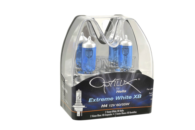 Hella Optilux 12V 60/55W H4/9003 P43t Extreme White XB Bulb (Pair)