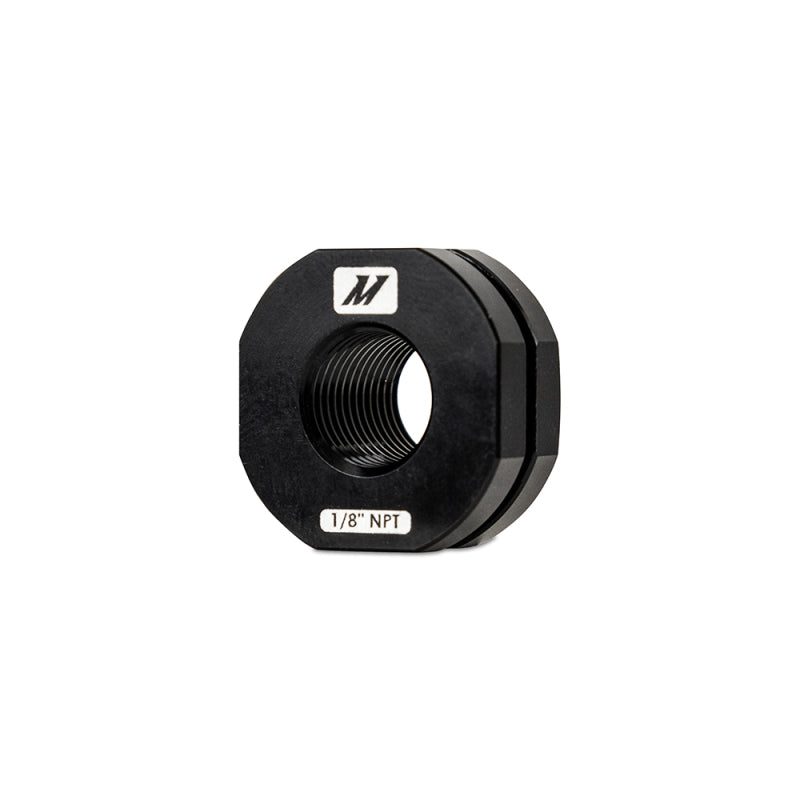 Mishimoto 1/8in NPT CNC-Machined Nozzle Mount Adapter - Black