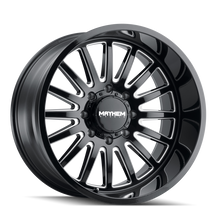 Load image into Gallery viewer, Mayhem 8114 Utopia 20x10 / 5x127 BP / -19mm Offset / 71.5mm Hub Black w/ Milled Spokes Wheel