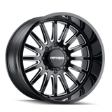 Mayhem 8114 Utopia 20x9 / 8x165.1 BP / 18mm Offset / 125.2mm Hub Black w/ Milled Spokes Wheel