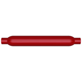 MagnaFlow Muffler Red Pack Series Glasspack 4in Rd 18in Body Length 3in/3in Inlet/Outlet