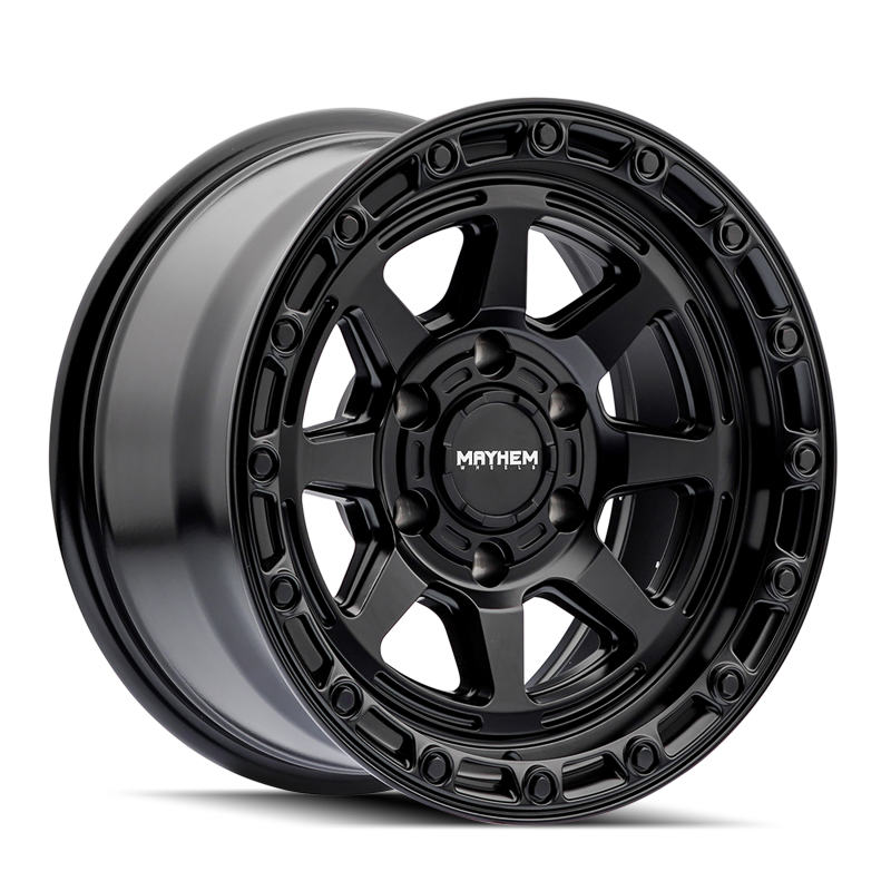 Mayhem 8306 Ridgeline 17x8.5 / 6x139.7 BP / -6mm Offset / 106.1mm Hub Satin Black Wheel