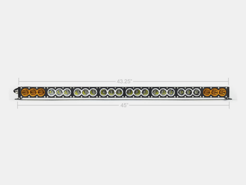 Cali Raised 43 Amber/White Dual Function Led Bar - Dual Function Wire Harness/SQ Dual Function Swit