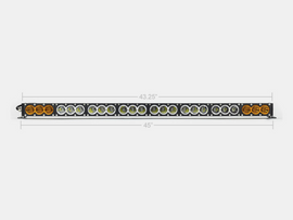 Cali Raised 43 Amber/White Dual Function Led Bar - Dual Function Wire Harness/SQ Dual Function Swit
