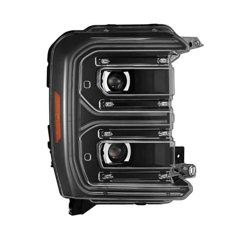 AlphaRex 23-26 Ford F-250 SD LUXX LED Proj Headlights Blk w/Activ Light/Seq Signal/Switchback