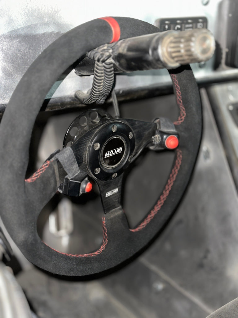 13.5'' MOJAB Flat Steering Wheel Leather/Suede