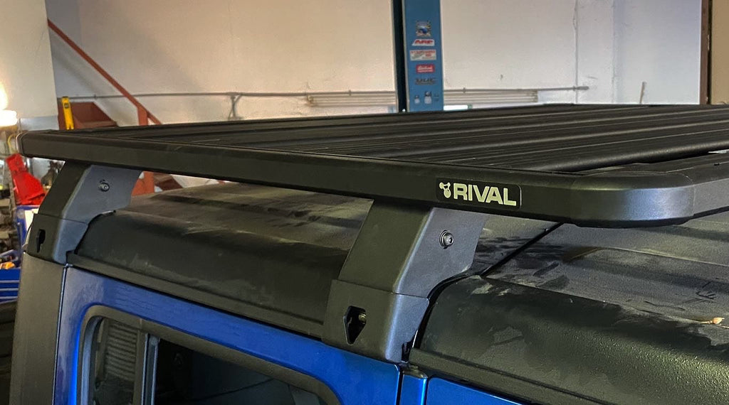 RIVAL Aluminum No-Drill Roof Rack 2018-2025 Jeep Wrangler JL 2-Door | 2020-2025 Jeep Gladiator