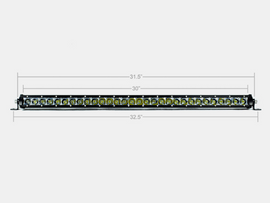 Cali Raised 32In Slim Single Row Led Bar Amber