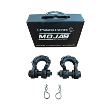 Load image into Gallery viewer, 3/4” Forged Steel D-shackle set (8T) (LIFE TIME WARRANTY*)