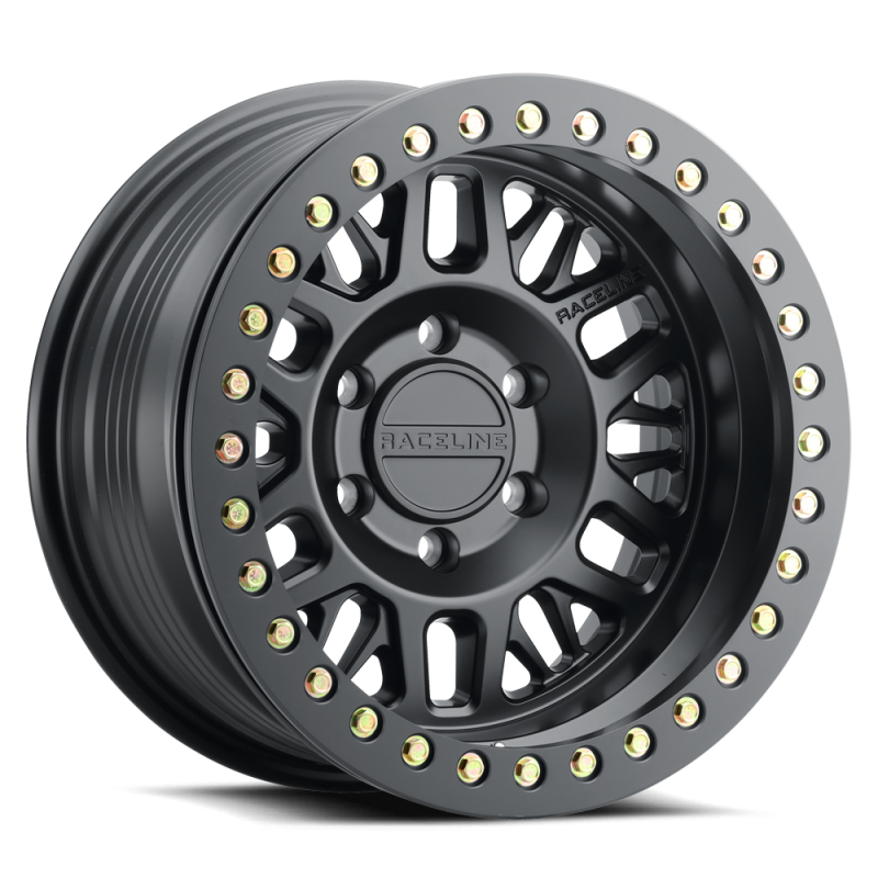 Raceline RT951B Ryno 17x9in / 6x139.7 BP / -38mm Offset / 106.1mm Bore - Satin Black Beadlock Wheel