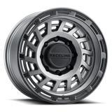 Raceline 957GB Halo 17x8.5in / 6x120 BP / 0mm Offset / 67.1mm Bore - Gunmetal & Black Lip Wheel