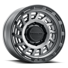 Load image into Gallery viewer, Raceline 957GB Halo 17x8.5in / 5x127 BP / 0mm Offset / 78.1mm Bore - Gunmetal &amp; Black Lip Wheel